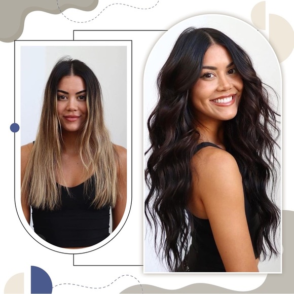 HUMAN HAIR 26” Dark Brown Tape In Hair Extensions 20 pieces 50 grams - Picture 3 of 10